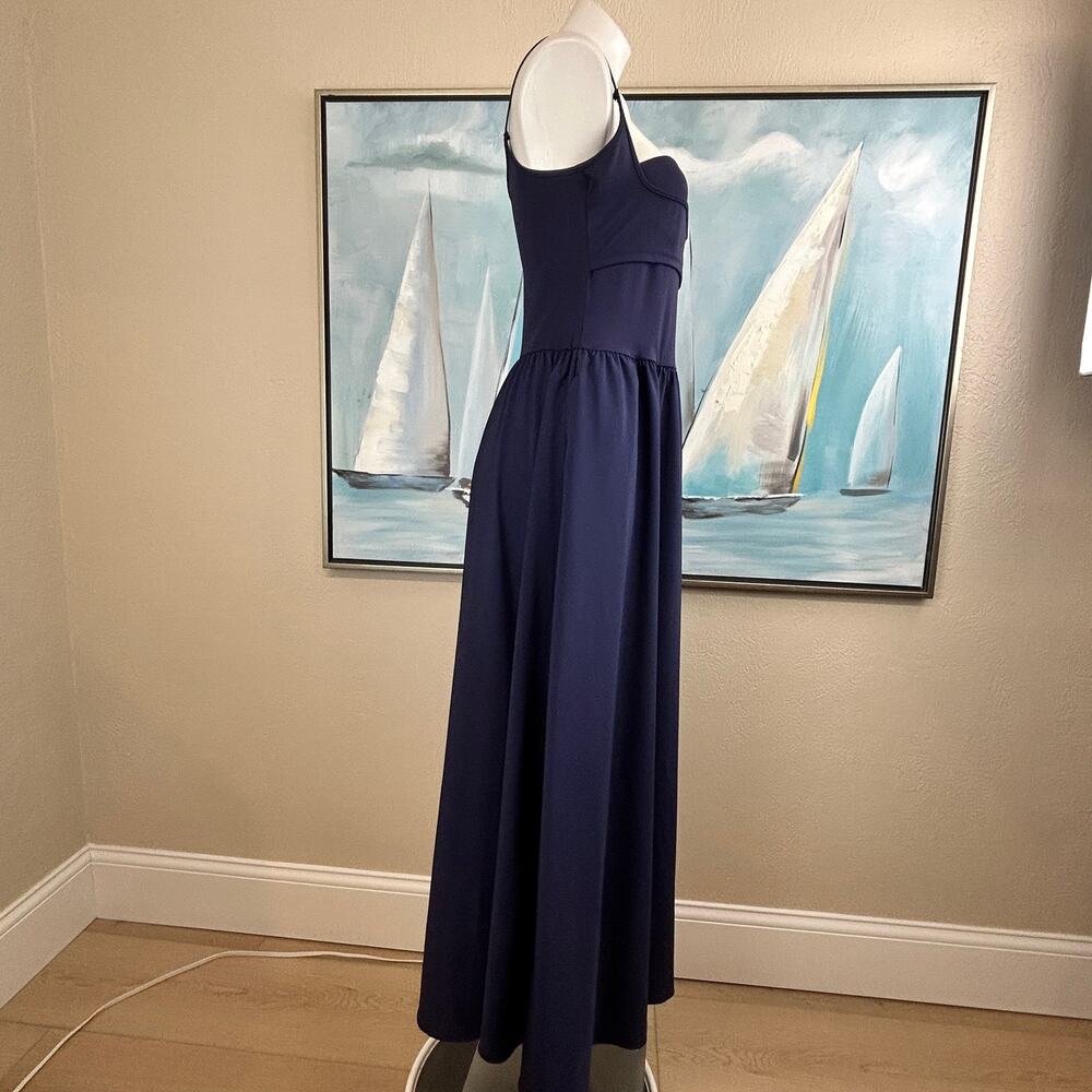 Halara Maxi Dress Breezeful™ Pocket Flowy Flare Quick Dry Blue size large NWT - Picture 5 of 9
